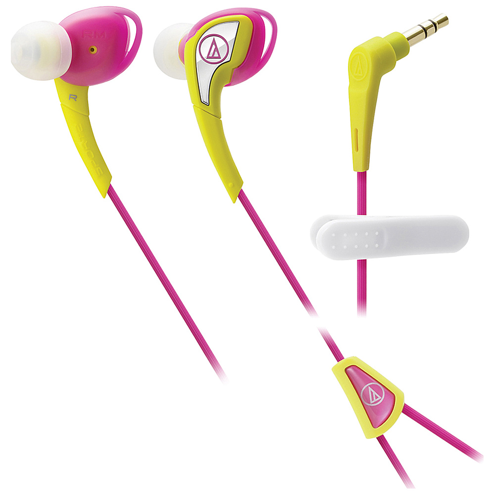 Audio Technica SonicSport In ear Headphones Yellow Audio Technica Headphones Speakers