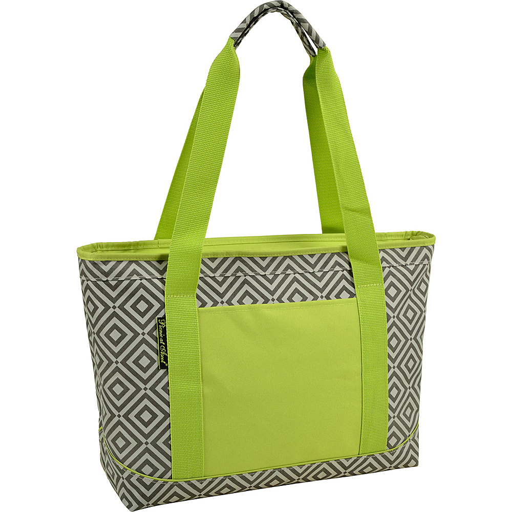 Picnic at Ascot Large Insulated Cooler Bag 24 Can Tote Granite Grey Green Picnic at Ascot Outdoor Coolers