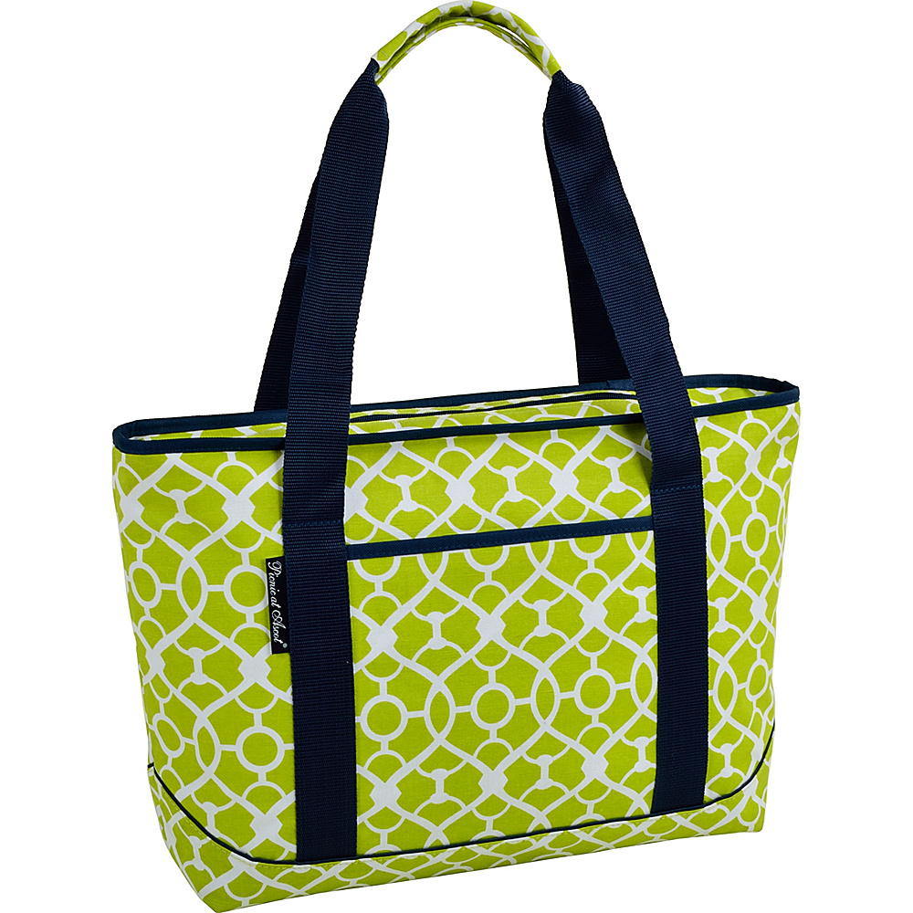 Picnic at Ascot Large Insulated Cooler Bag 24 Can Tote Trellis Green Picnic at Ascot Outdoor Coolers