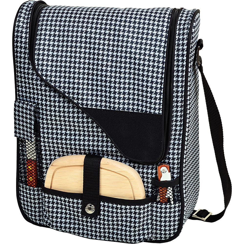 Picnic at Ascot Wine and Cheese Cooler Bag Equipped for 2 Houndstooth Picnic at Ascot Outdoor Coolers