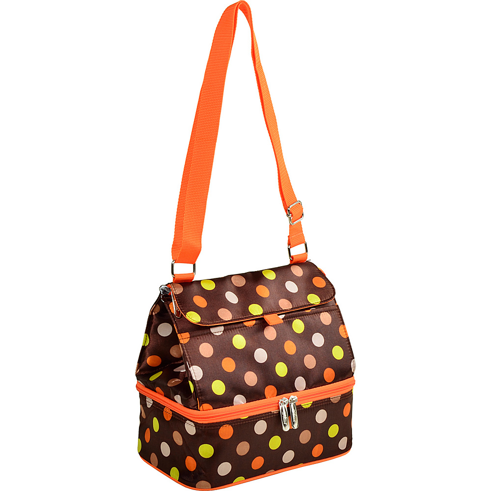 Picnic at Ascot Fashion Insulated Lunch Bag Two Section w Shoulder Strap Julia Dot Picnic at Ascot Travel Coolers