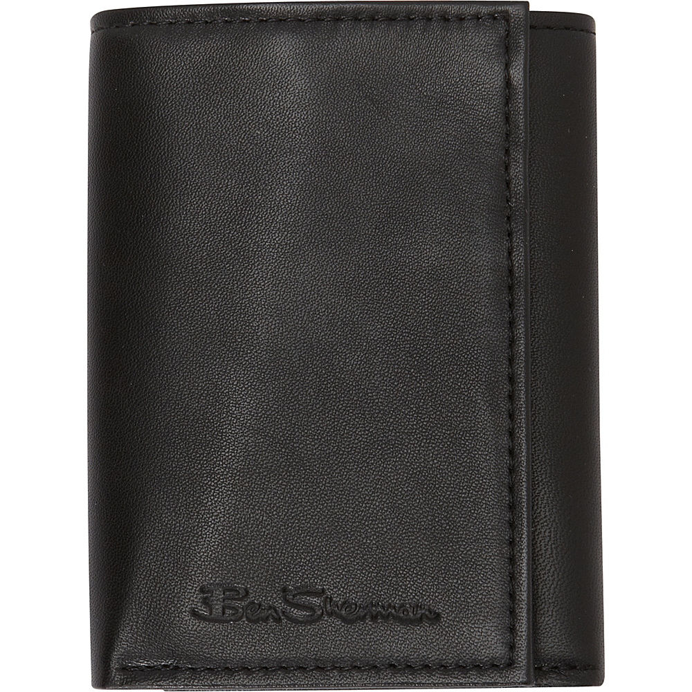 Ben Sherman Luggage Kensington Collection Leather Trifold Wallet Black Ben Sherman Luggage Men s Wallets
