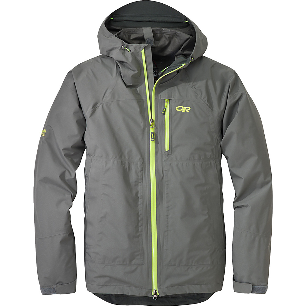Outdoor Research Foray Jacket S Pewter Lemongrass Outdoor Research Men s Apparel