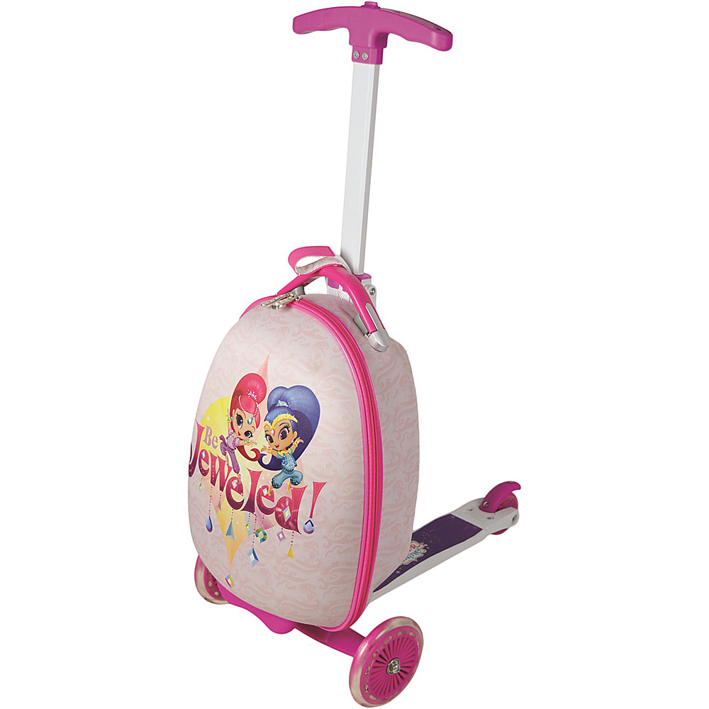 pb travel Shimmer and Shine Scootie Kids Carry On with Foldable Scooter Attached Pink pb travel Kids Luggage