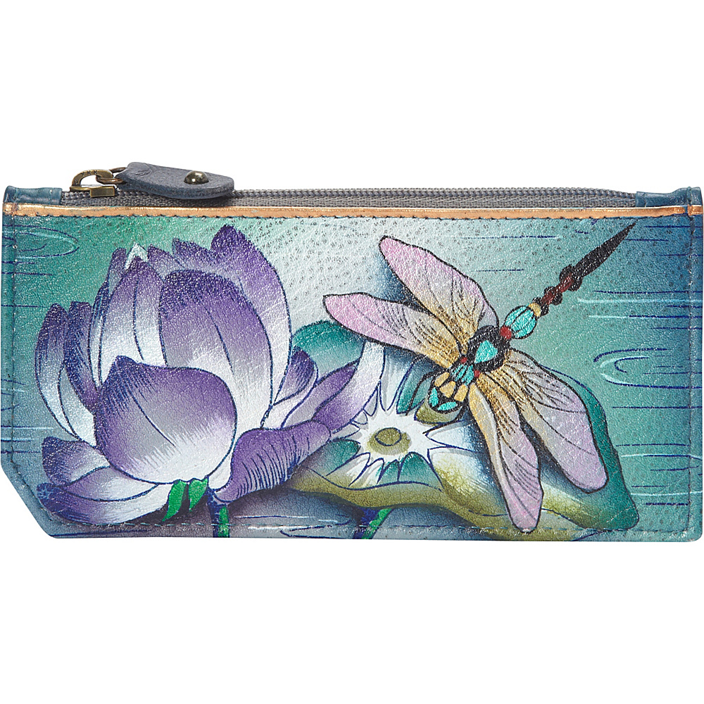 Anuschka RFID Blocking Card Case With Coin Pouch Tranquil Pond Anuschka Women s Wallets