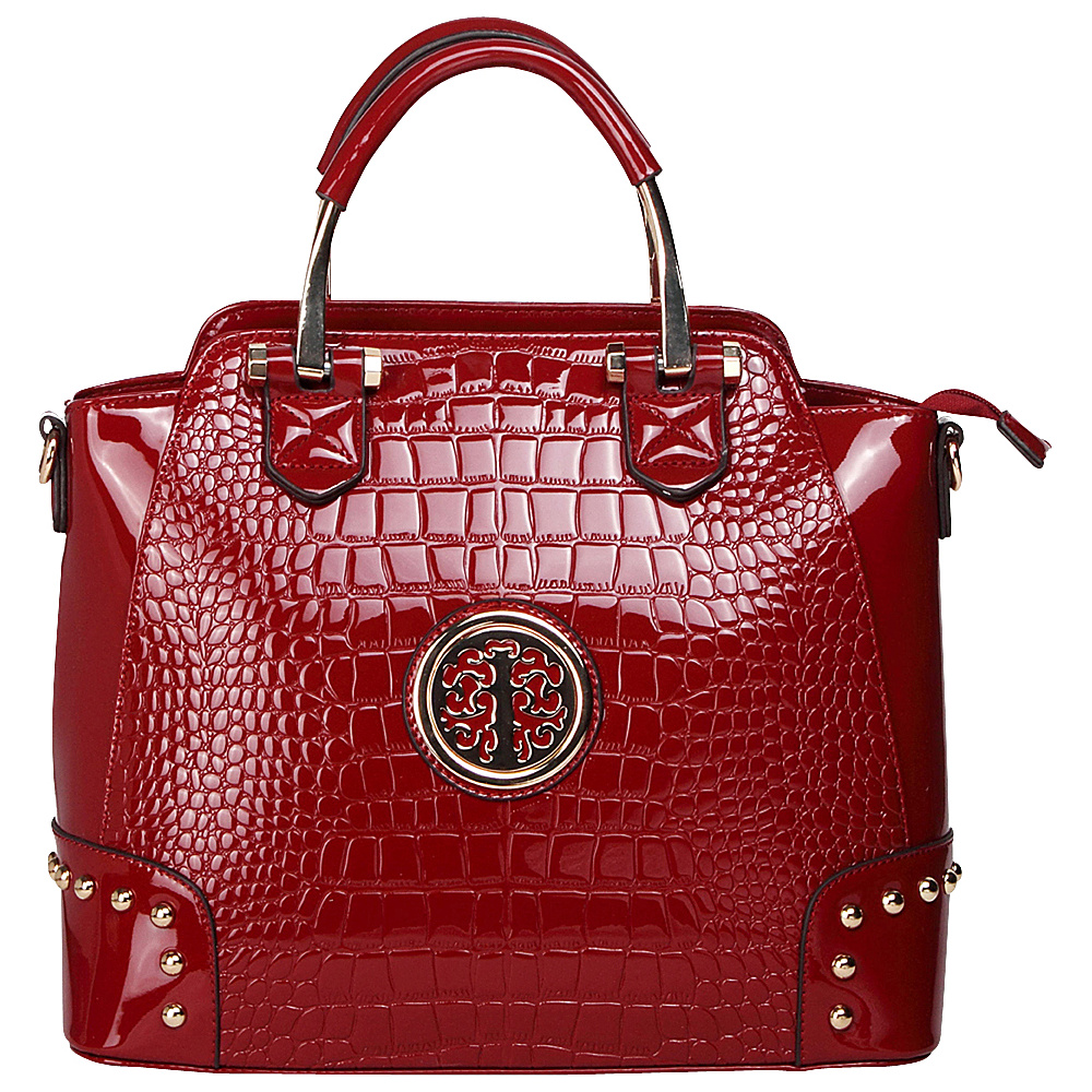 MKF Collection Arianna Croc Satchel Red MKF Collection Manmade Handbags