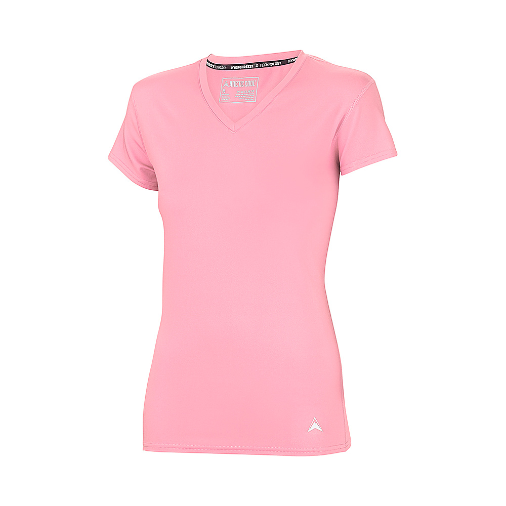 Arctic Cool Womens V Neck Instant Cooling Shirt S Pink Diamond Arctic Cool Women s Apparel