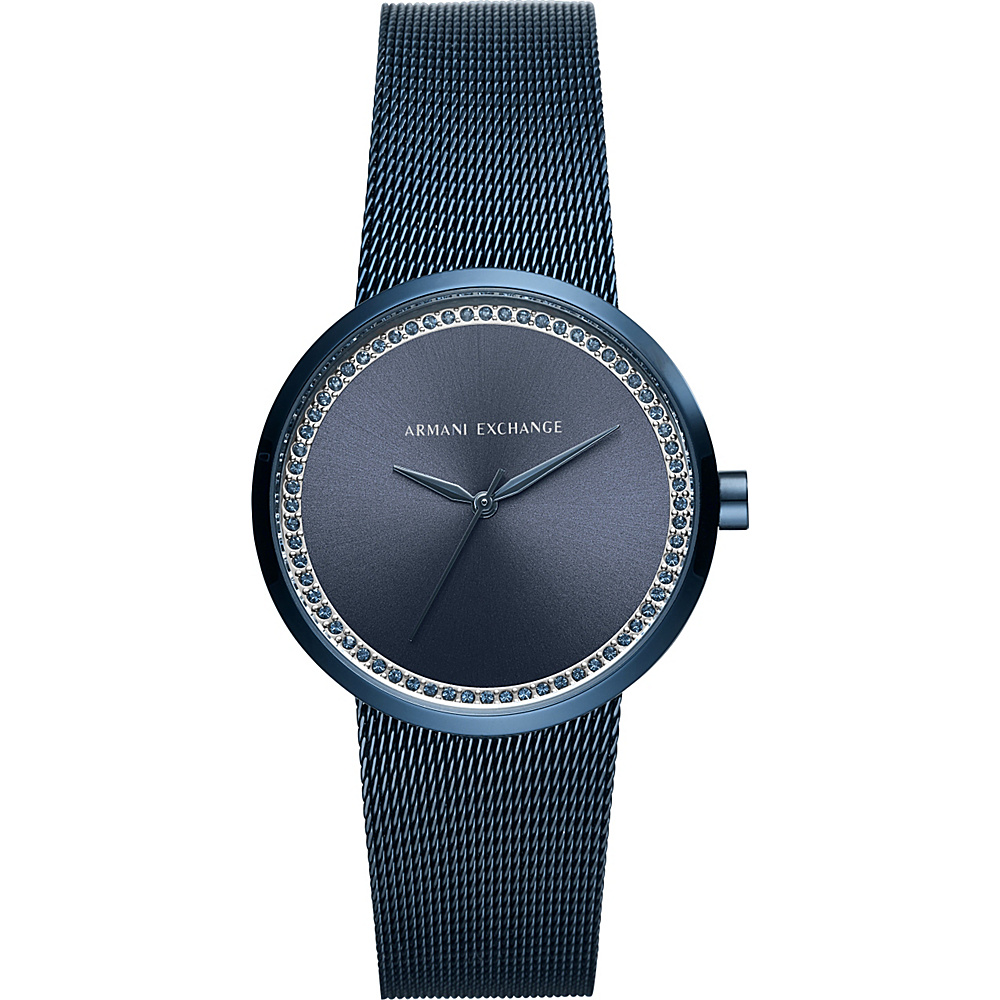 A X Armani Exchange Street Womens Stainless Steel Mesh Watch Blue A X Armani Exchange Watches