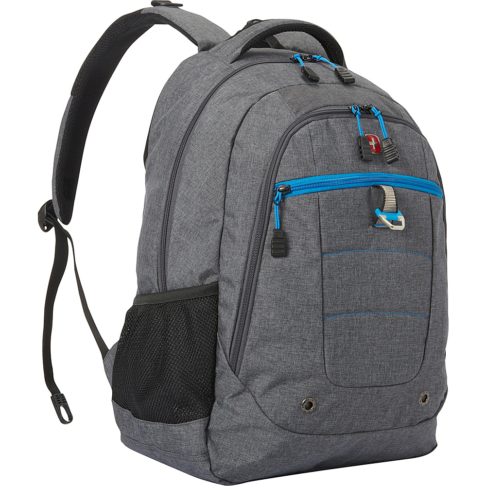 SwissGear Travel Gear 18.5 Backpack Exclusive Grey Heather Cyan Trophy SwissGear Travel Gear Business Laptop Backpacks