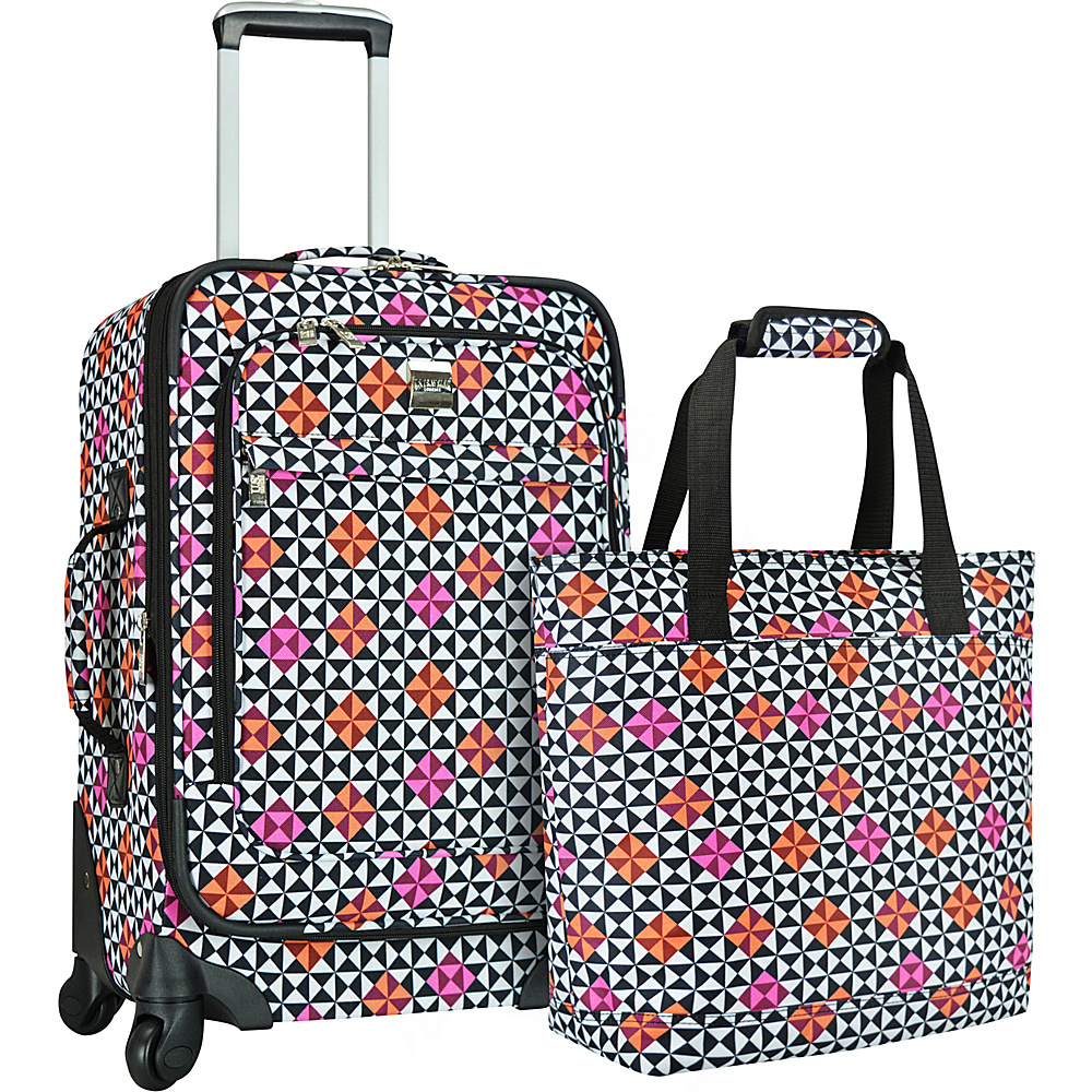 U.S. Traveler Langford 2 Piece Womens Luggage Set Checker U.S. Traveler Luggage Sets