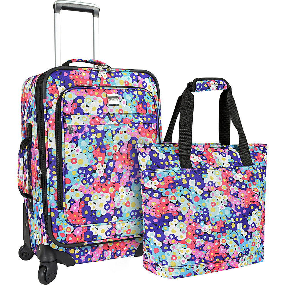 U.S. Traveler Langford 2 Piece Womens Luggage Set Flower U.S. Traveler Luggage Sets
