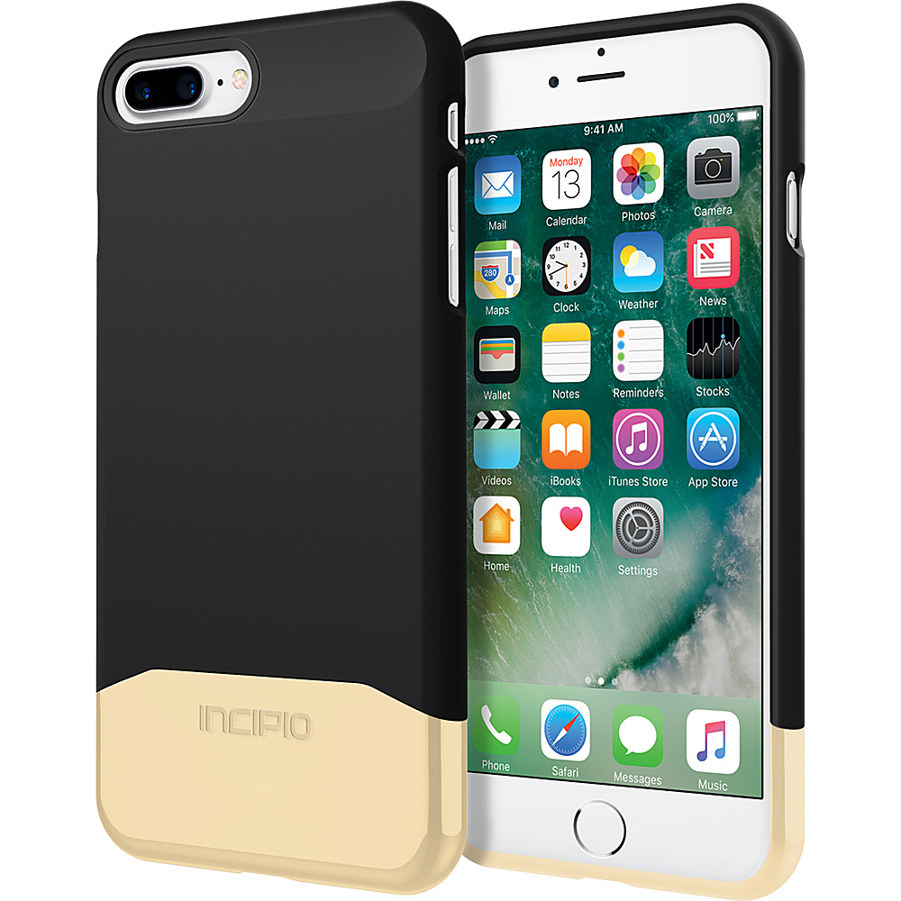 Incipio Edge Chrome for iPhone 7 Plus Black Gold BGD Incipio Electronic Cases