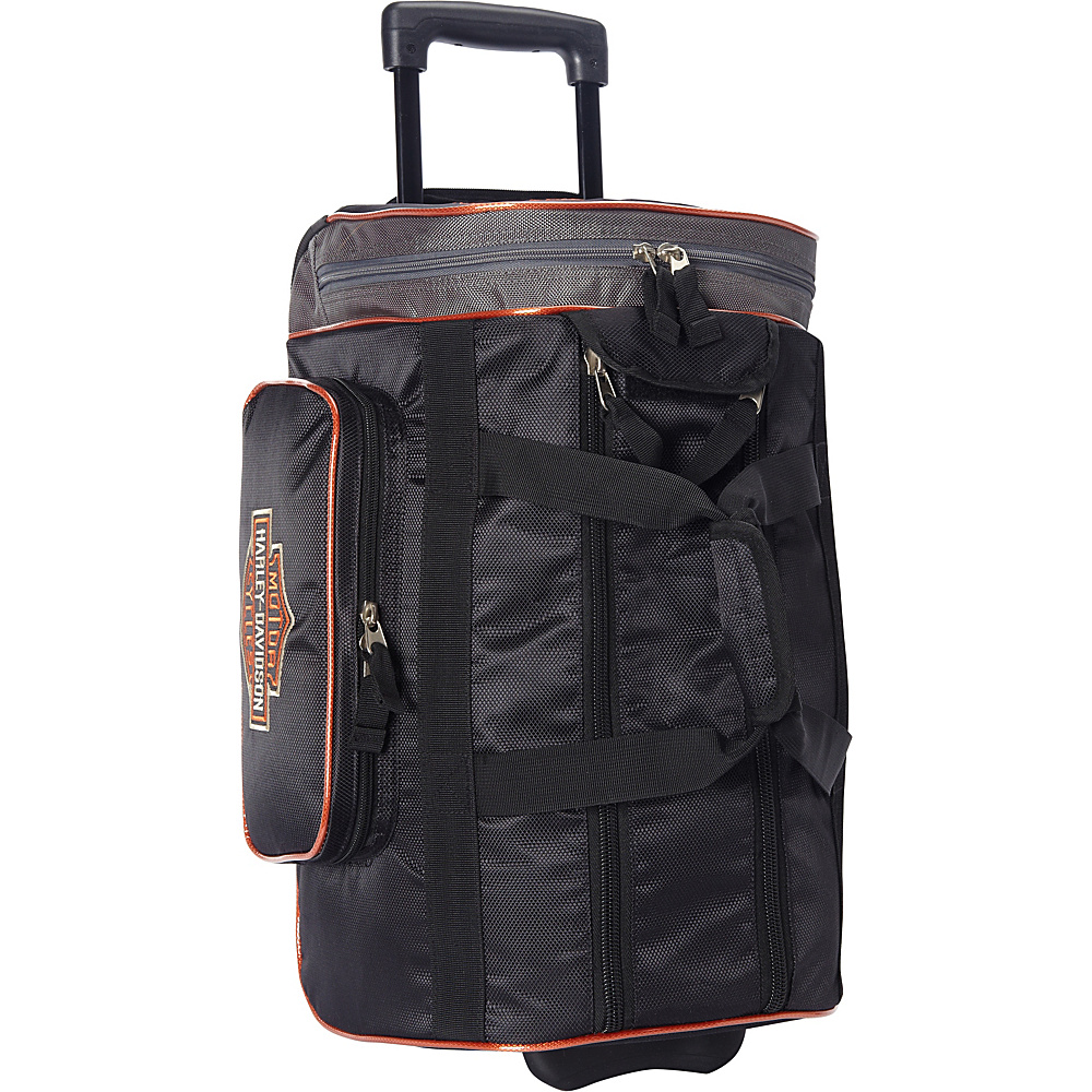 Harley Davidson by Athalon 20 Wheeled Travel Carryon Duffel Black Harley Davidson by Athalon Softside Carry On