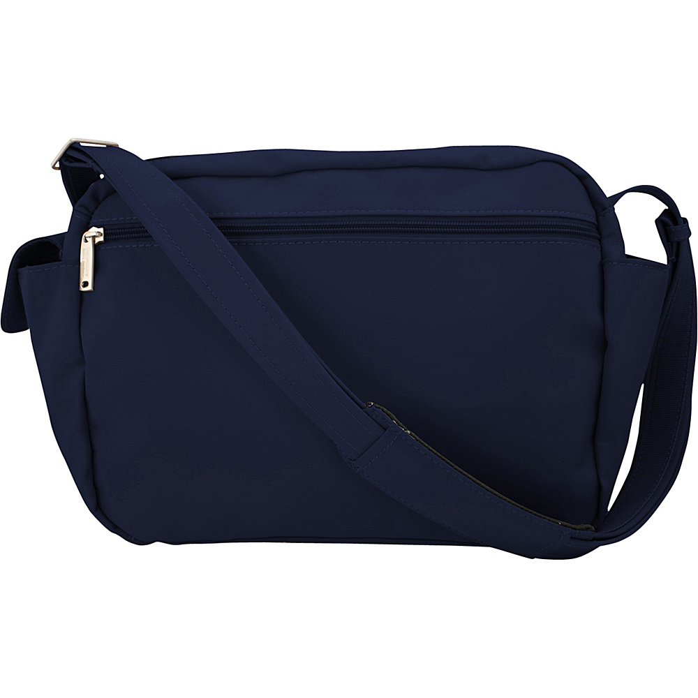 BeSafe by DayMakers Anti Theft 9 Pocket Traveler Messenger Navy BeSafe by DayMakers Fabric Handbags