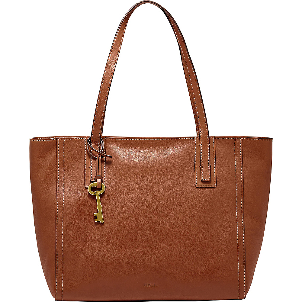Fossil Emma Tote Brown Fossil Leather Handbags