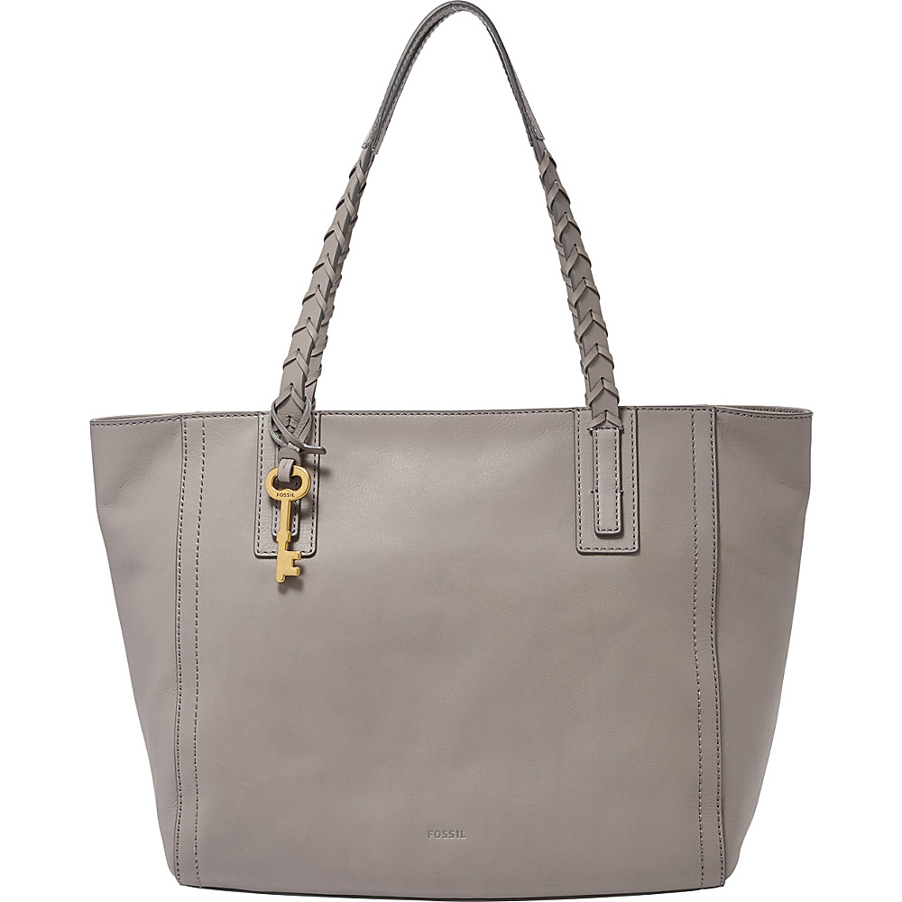 Fossil Emma Tote Grey Fossil Leather Handbags