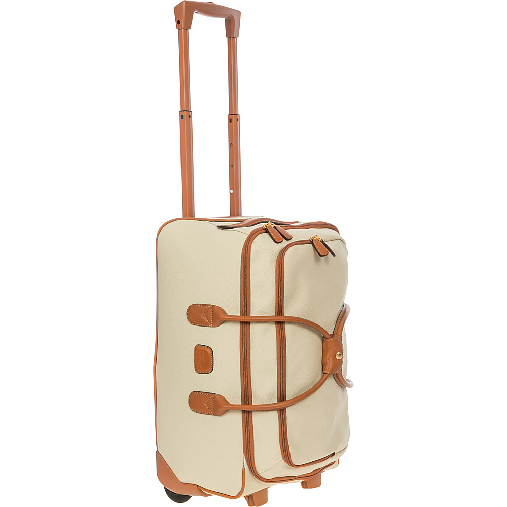 BRIC S Firenze 21 Carry On Rolling Duffle Cream BRIC S Softside Carry On