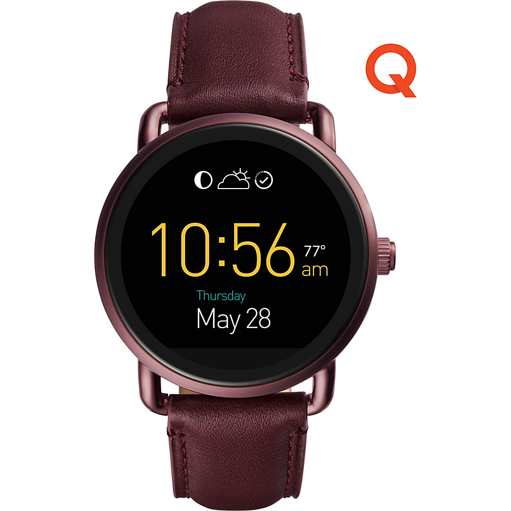 Fossil Q Wander Touchscreen Leather Smartwatch Red Fossil Wearable Technology