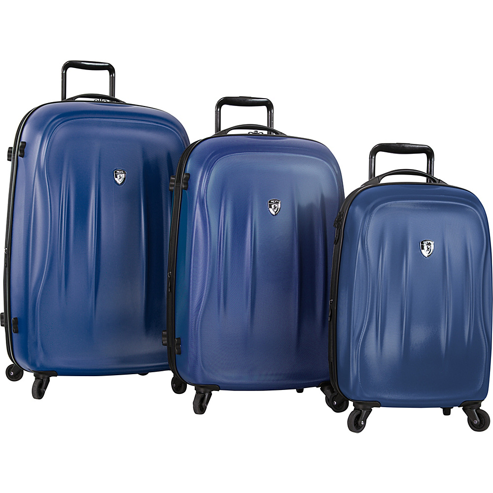 Heys America SuperLite Hardside 3pc Spinner Set Midnight Blue Heys America Luggage Sets