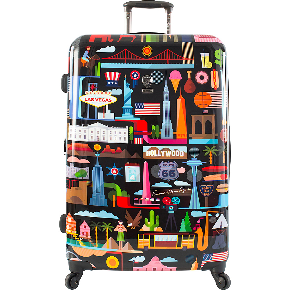 Heys America FVT USA 30 Spinner Luggage Multicolor Heys America Hardside Checked