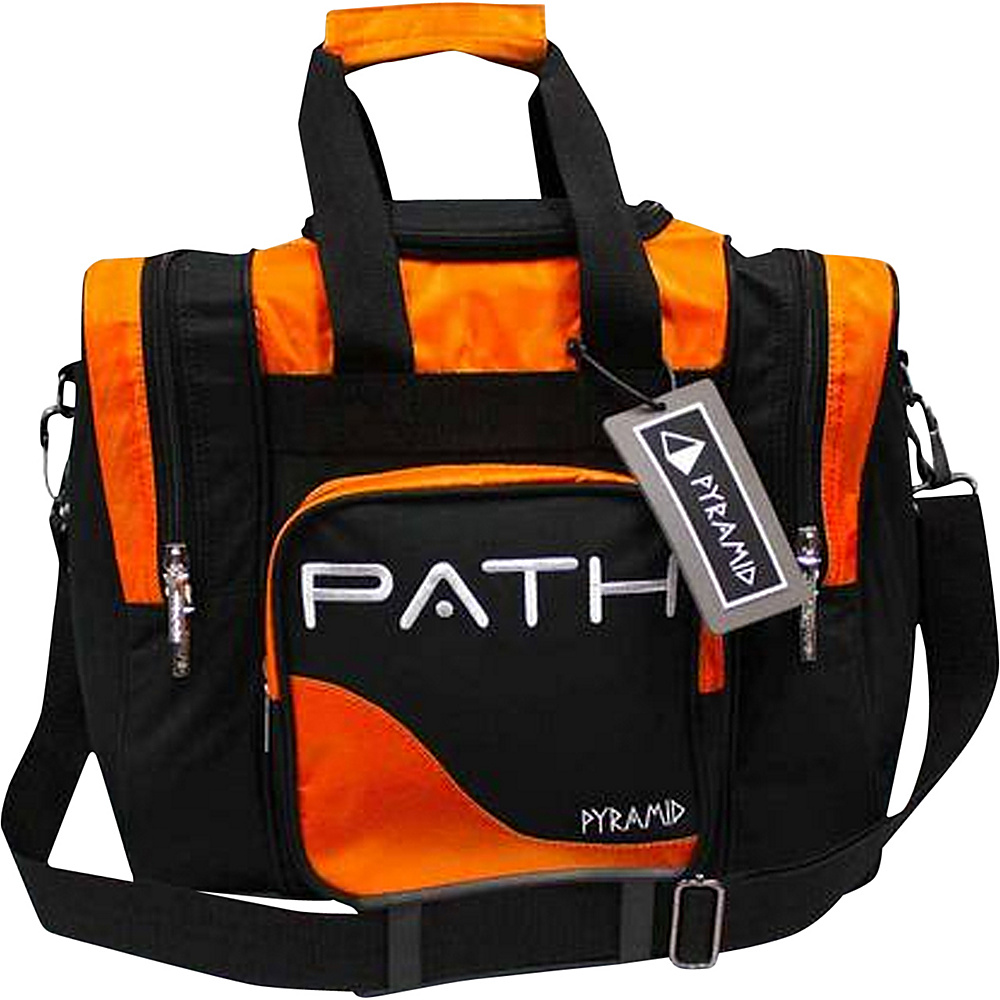 Pyramid Path Pro Deluxe Single Tote Bowling Bag Orange Pyramid Bowling Bags