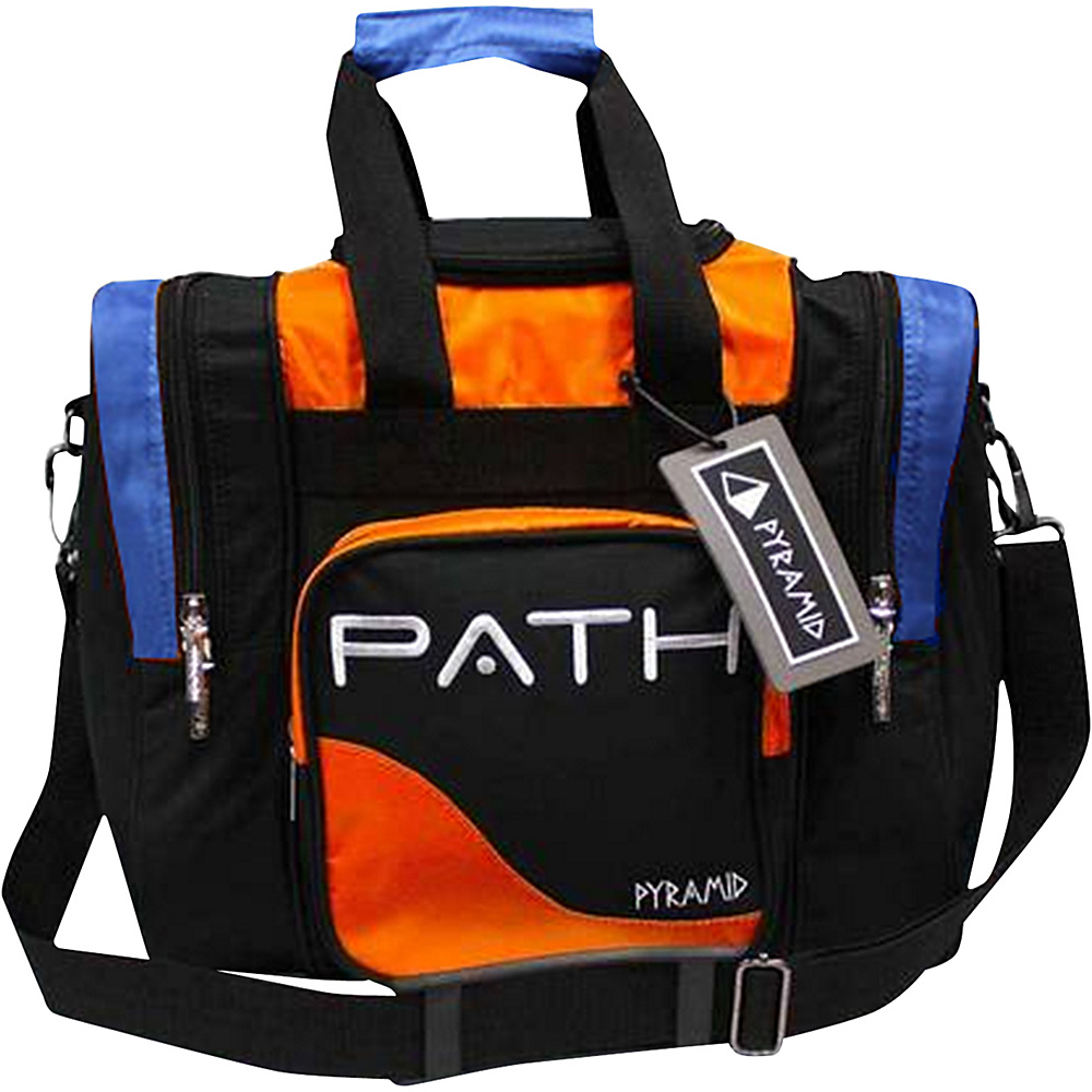 Pyramid Path Pro Deluxe Single Tote Bowling Bag Orange Royal Blue Pyramid Bowling Bags
