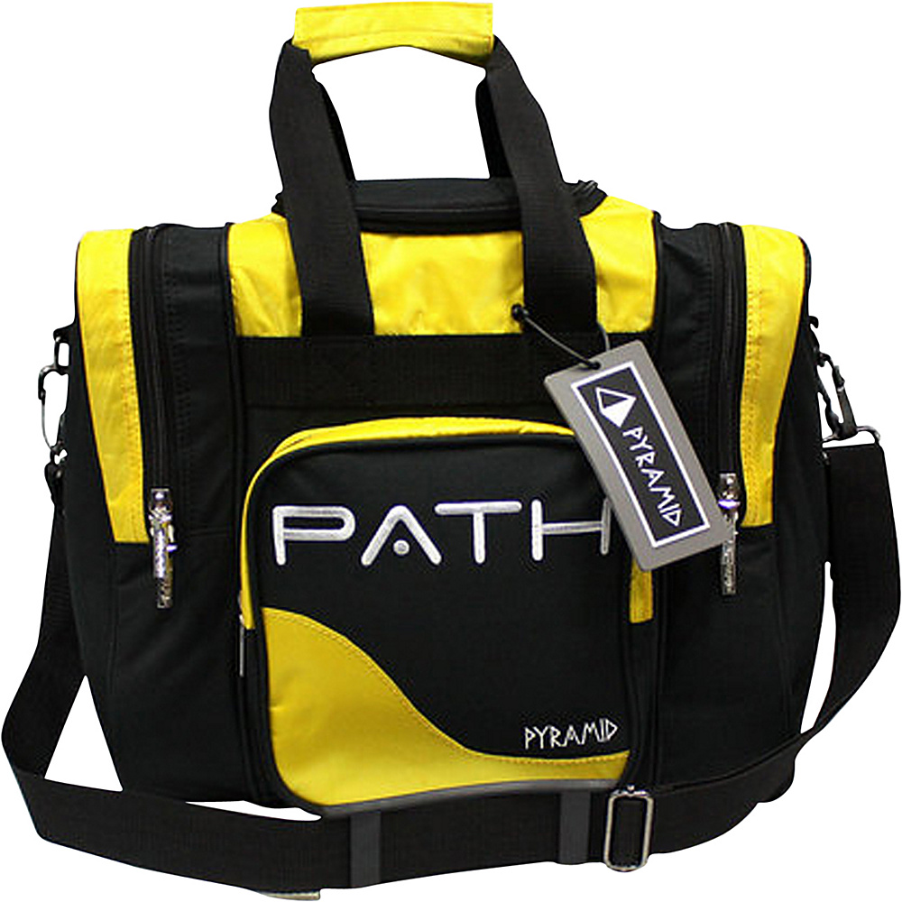 Pyramid Path Pro Deluxe Single Tote Bowling Bag Yellow Pyramid Bowling Bags