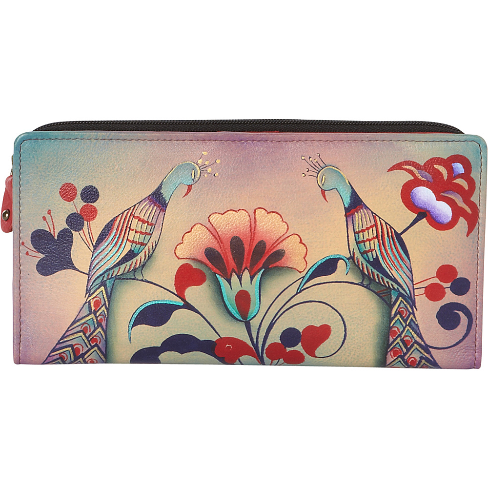ANNA by Anuschka Hand Painted Leather Two Fold Wallet Turkish Pottery ANNA by Anuschka Women s Wallets