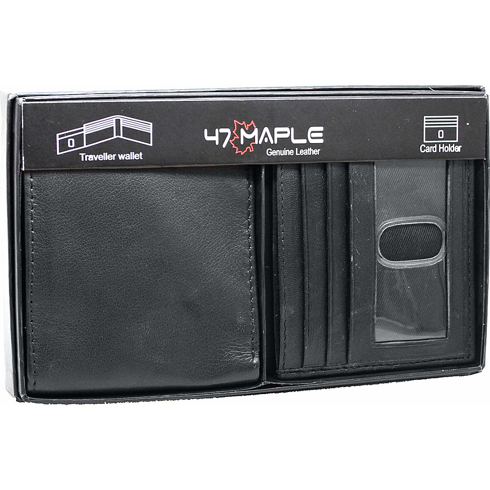 R R Collections Traveler Wallet Card Case Black R R Collections Men s Wallets