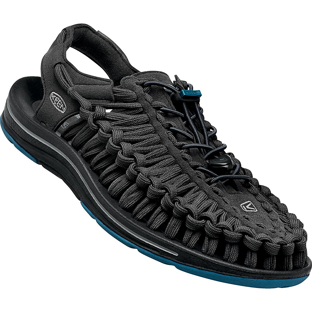 KEEN Mens UNEEK Flat Cord Sandal 8.5 Raven Ink Blue KEEN Men s Footwear