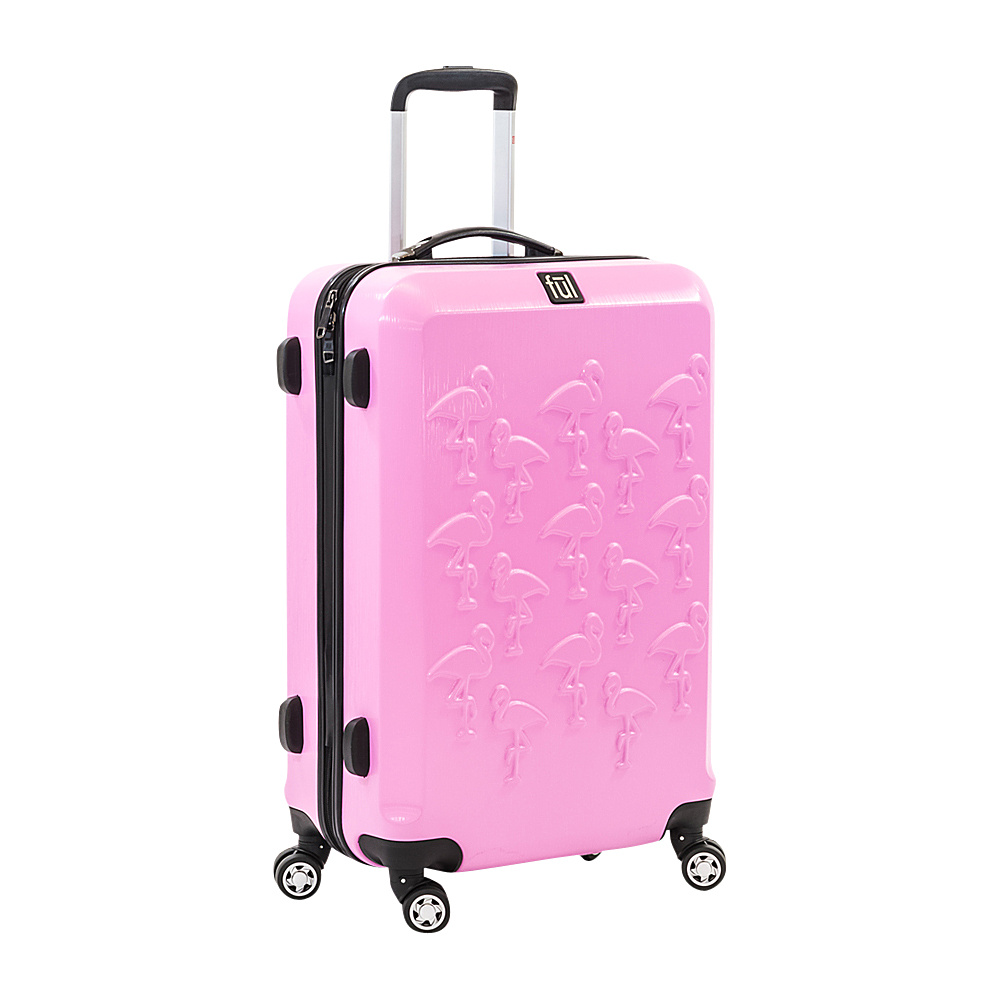 ful Flamingo 21in Spinner Rolling Luggage Pink ful Hardside Carry On