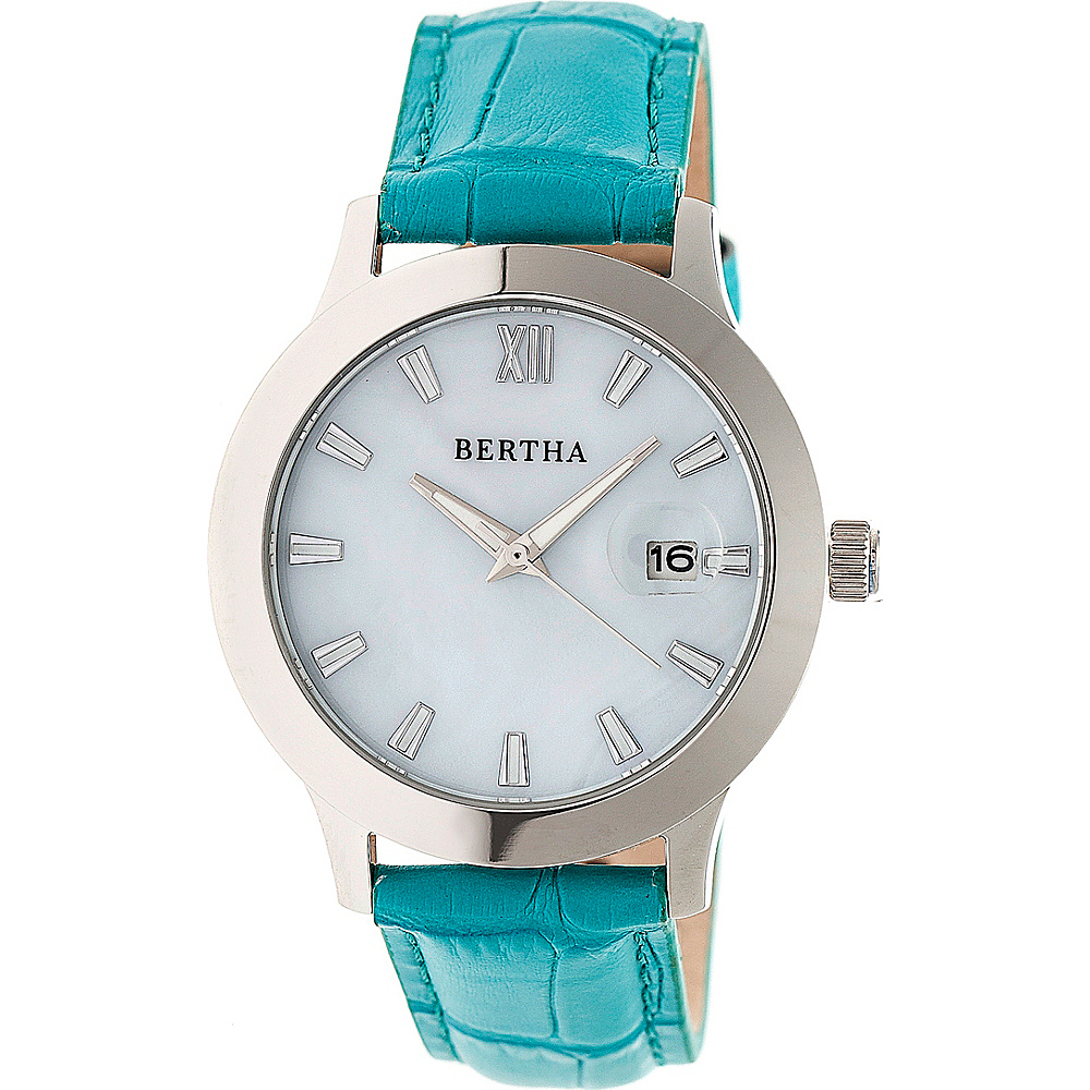 Bertha Watches Eden Ladies Watch Turquoise Silver White Bertha Watches Watches