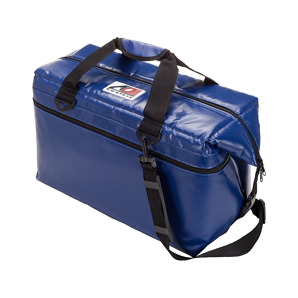 AO Coolers 36 Pack Vinyl Soft Cooler Royal Blue AO Coolers Outdoor Coolers