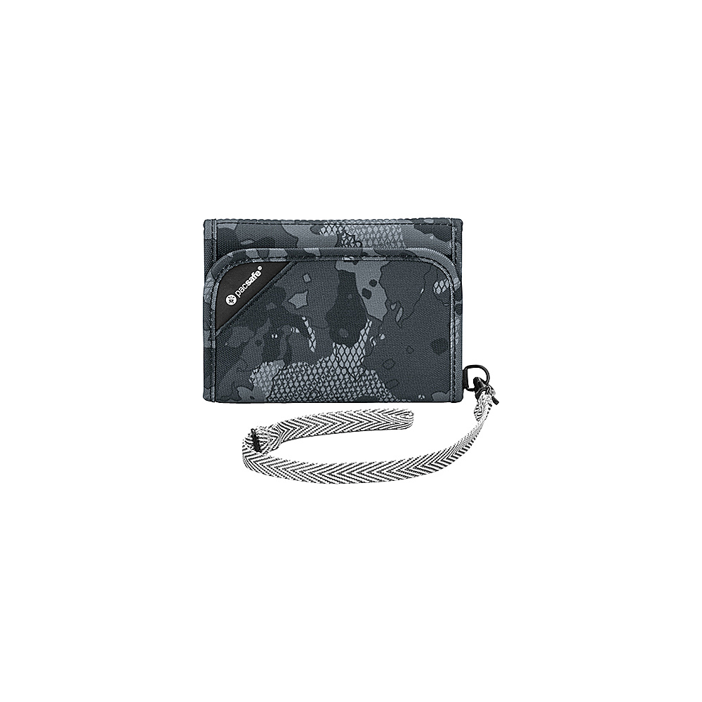 Pacsafe RFIDsafe V125 Anti Theft RFID Blocking Tri Fold Wallet Grey Camo Pacsafe Travel Wallets