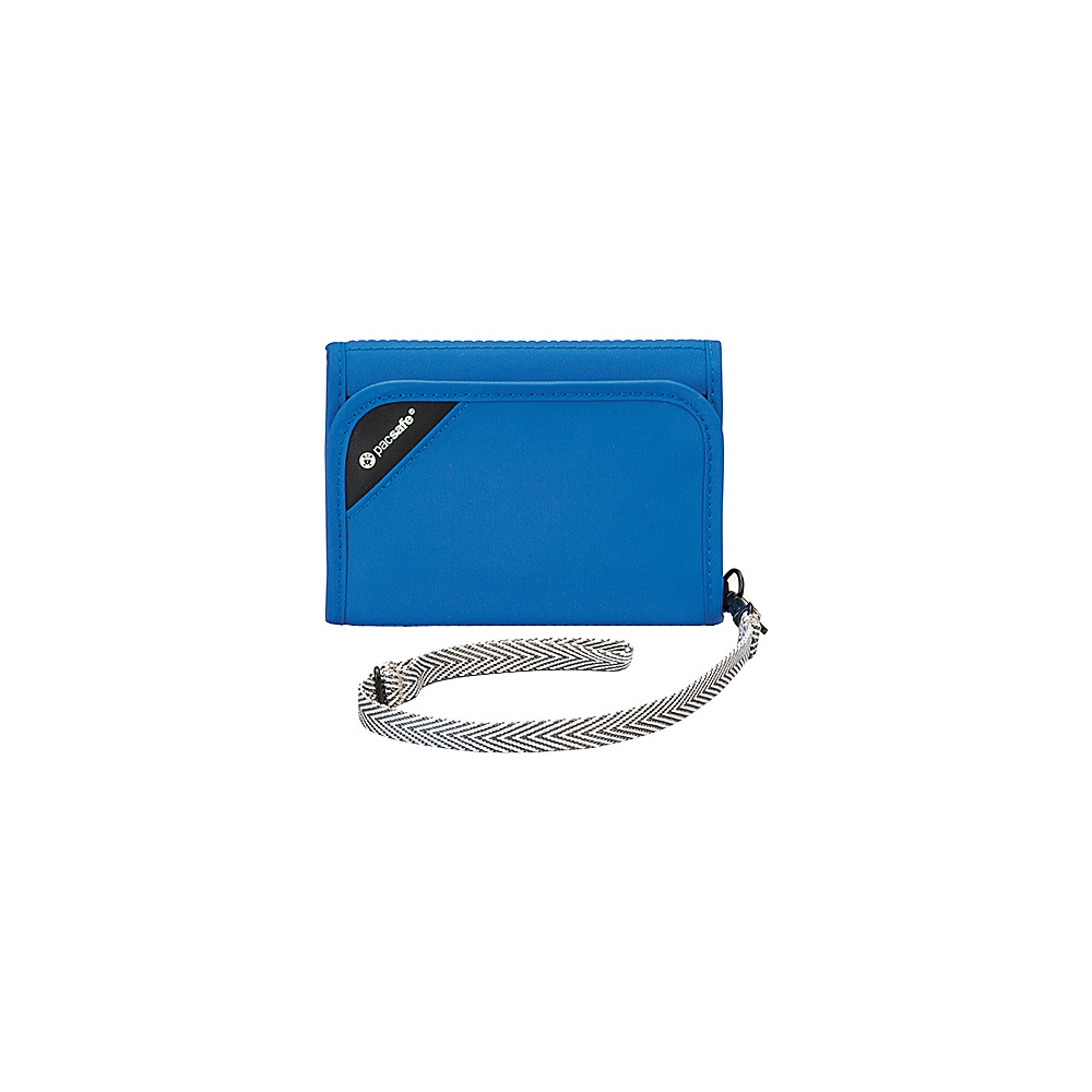 Pacsafe RFIDsafe V125 Anti Theft RFID Blocking Tri Fold Wallet Blue Pacsafe Travel Wallets