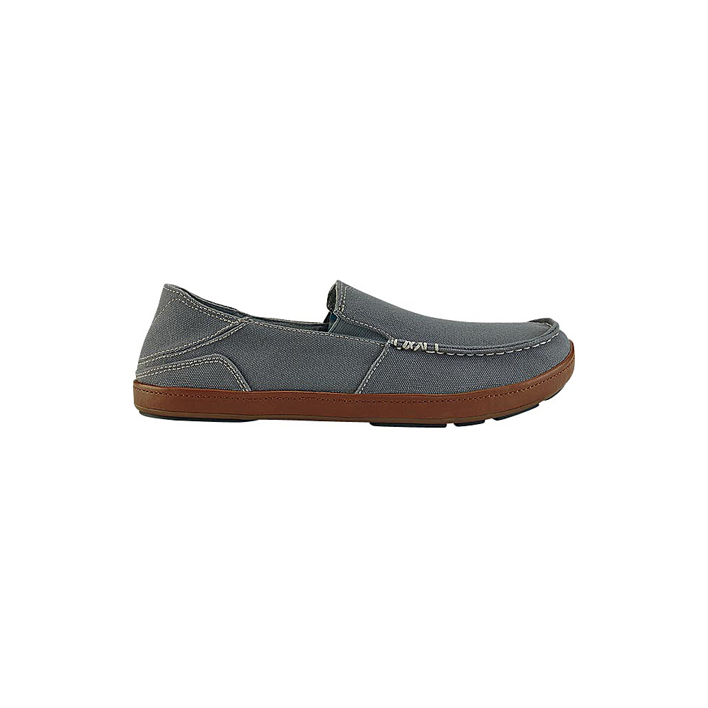 OluKai Mens Puhalu Canvas Slip On 12 Charcoal Toffee OluKai Men s Footwear