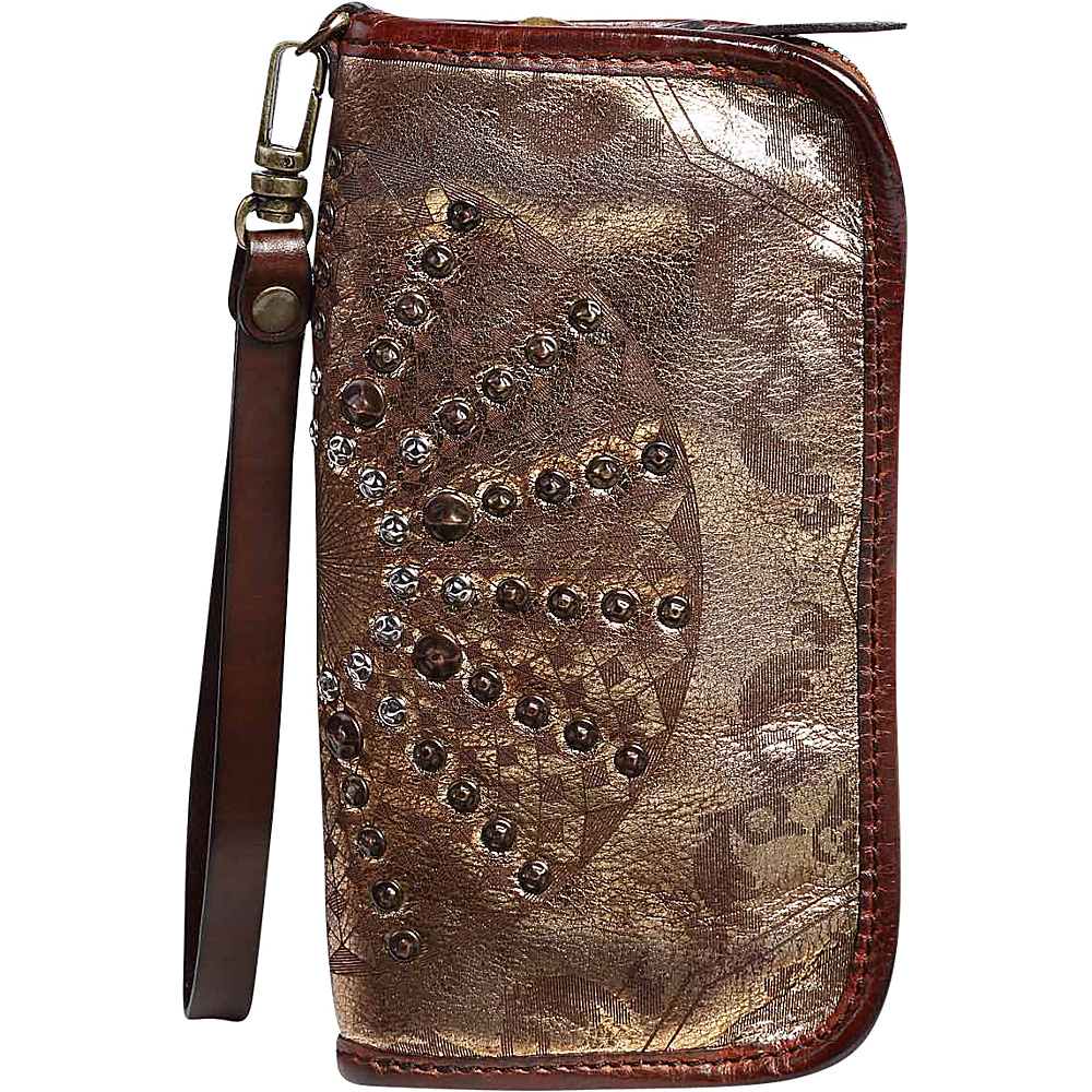Old Trend Golden Mola Clutch Vintage Gold Old Trend Leather Handbags