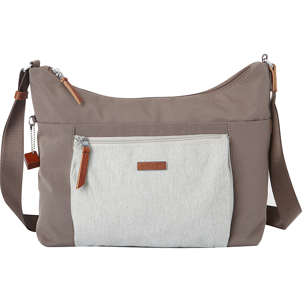 Hedgren Genesis Shoulder Bag Taupe Hedgren Fabric Handbags
