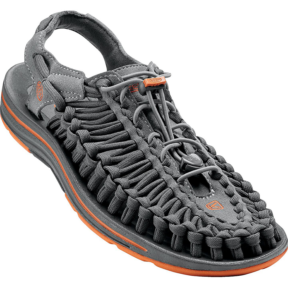 KEEN Mens UNEEK Flat Cord Sandal 11.5 Gargoyle Burnt Orange KEEN Men s Footwear