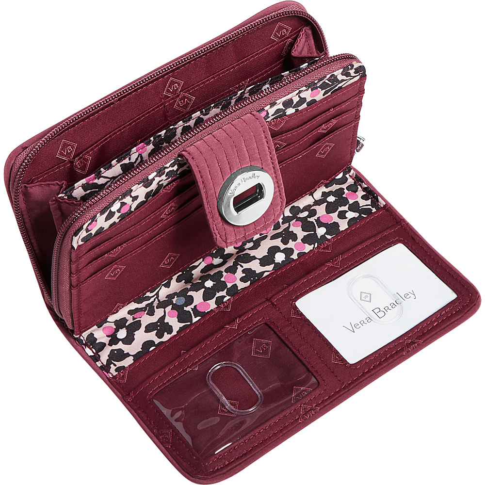 Vera Bradley RFID Turnlock Wallet-Solids Hawthorn Rose - Vera Bradley Women's Wallets