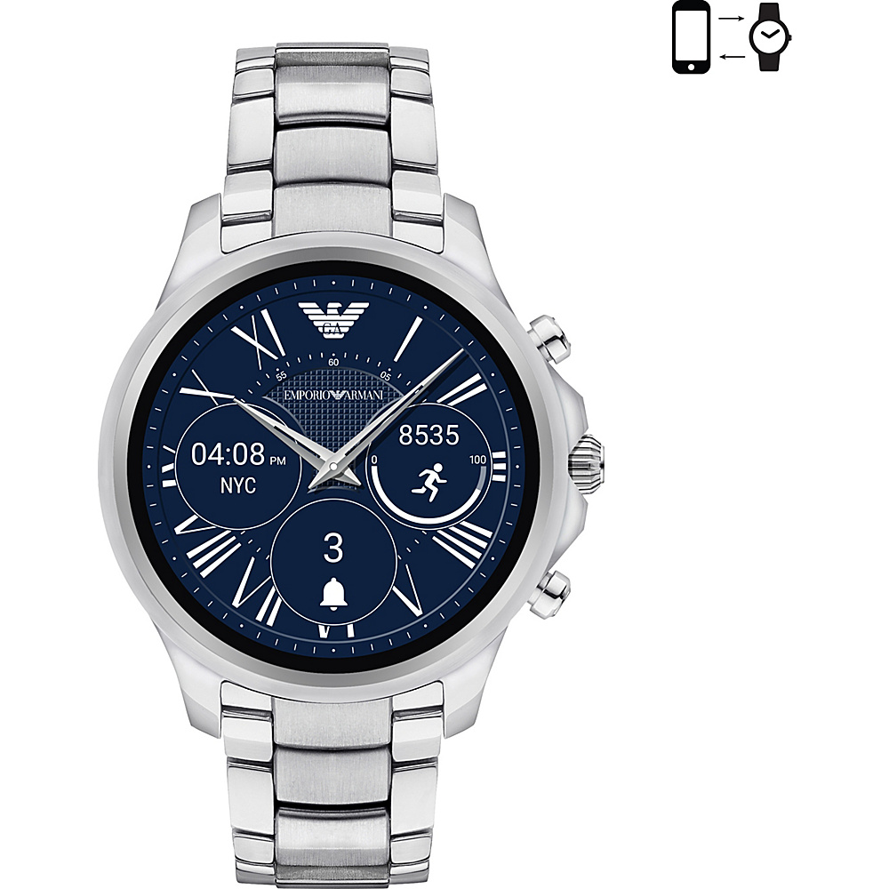 Emporio Armani Full Display Smartwatch Silver - Emporio Armani Wearable Technology