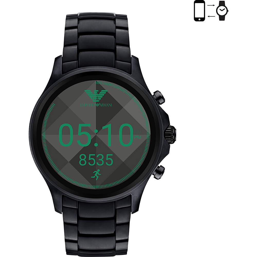 Emporio Armani Full Display Smartwatch Black - Emporio Armani Wearable Technology