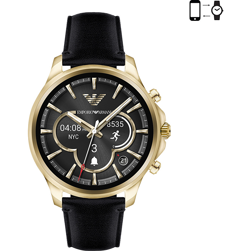 Emporio Armani Full Display Smartwatch Black/Gold - Emporio Armani Wearable Technology