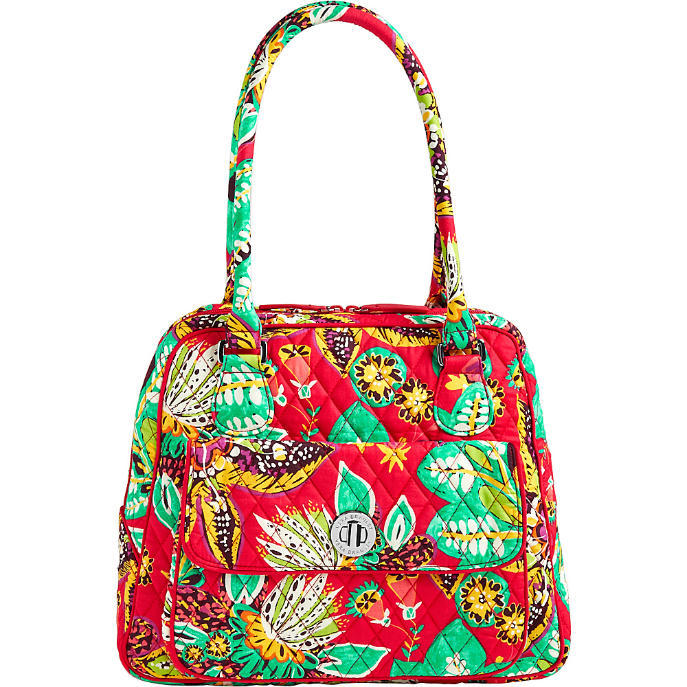 Vera Bradley Turnlock Satchel - Retired Colors Rumba - Vera Bradley Fabric Handbags