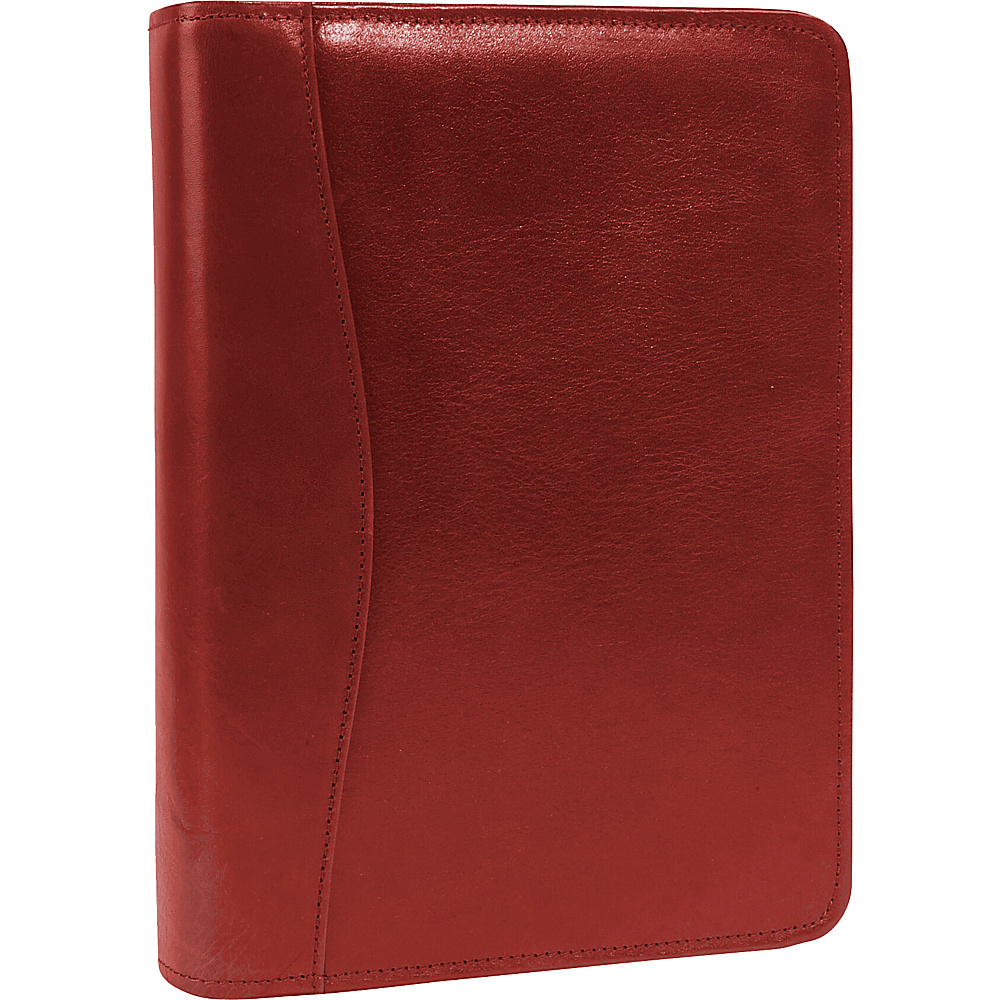 Scully Italian Leather Zip Weekly Organizer Red