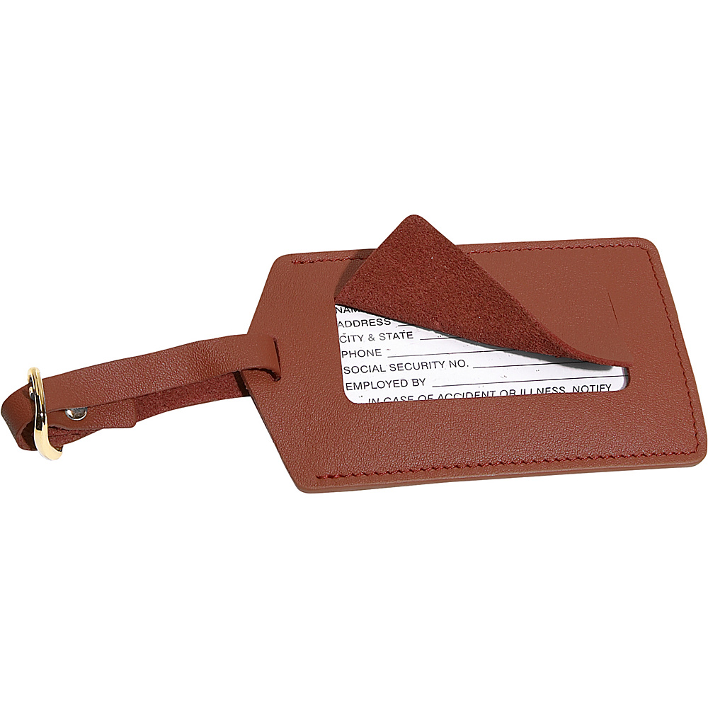 Royce Leather Luggage Tag Tan Royce Leather Luggage Accessories
