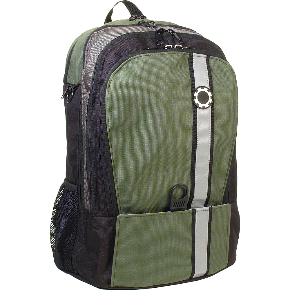 DadGear Backpack Retro Stripe Diaper Bag Olive Green