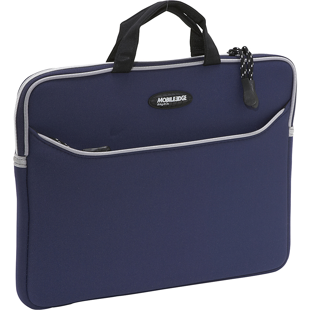 Mobile Edge Neoprene Laptop Sleeve 13 MacBook Pro Navy Blue w Platinum Trim Mobile Edge Electronic Cases