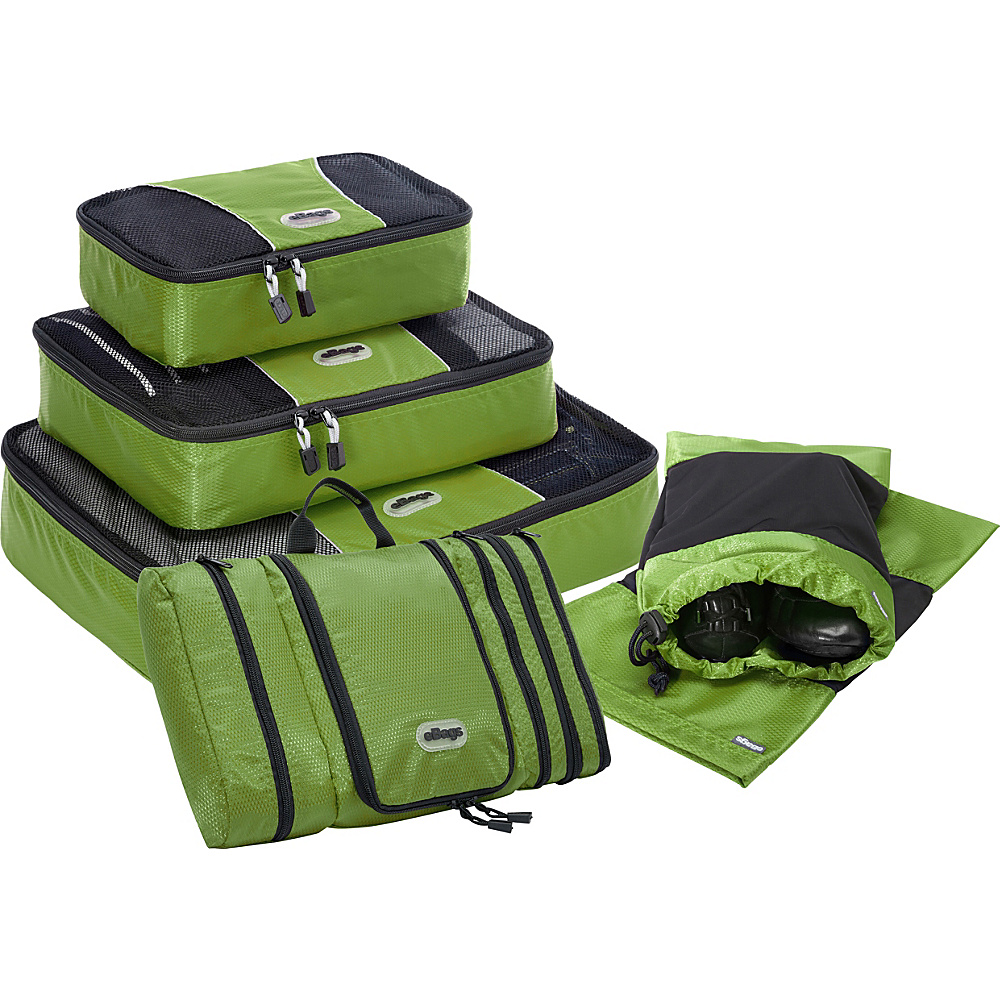 eBags Value Set Packing Cubes Pack It Flat Shoe Sleeves Grasshopper eBags Travel Organizers