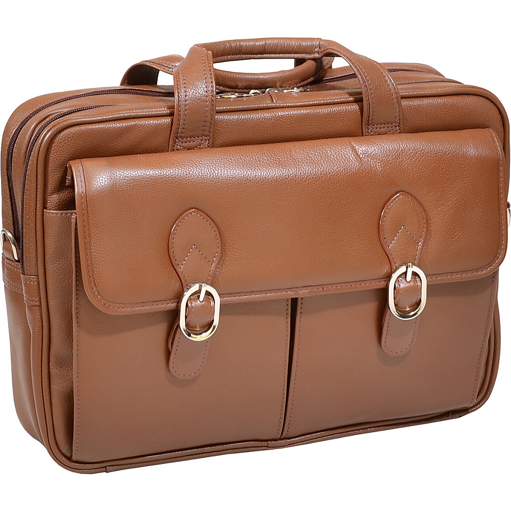 McKlein USA Kenwood Leather 15.4 Laptop Case Cognac